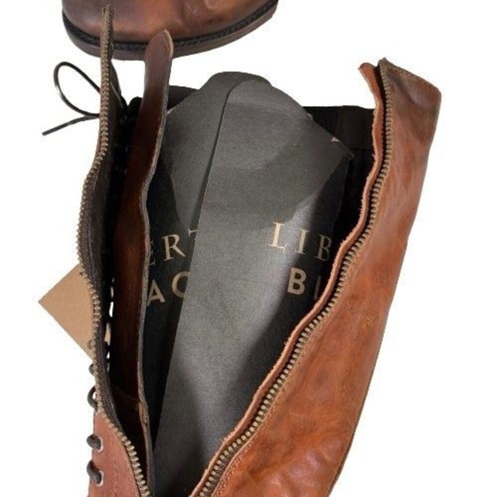 Liberty Black Zip Tall Brown Distressed Leather Riding Boots Women's SZ 6.5 - Picture 16 of 16